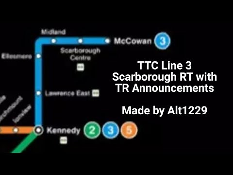 TTC Line 3 Scarborough RT But With TR Announcements (Kennedy - McCowan)