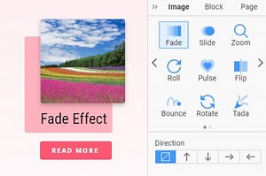 Comment ajouter l'animation de fondu sur le défilement - Centre d'aide Nicepage