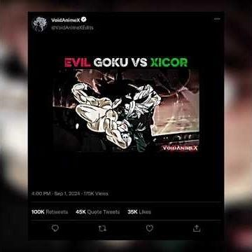 Xicor vs Evil Goku 🔥 | Strongest Non-Canon Battle | Dragon Ball Edit #dbz #shorts