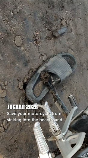Stavan Shah | Graphic designer & Rider on Instagram: "Beach said “park here.” Sand said “pay the price.” Riders said “jugaad activated.” . . . . motorcycle community beach ride desi jugaad biker life brotherhood adventure reels viral discovery"