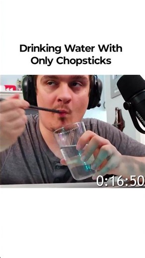 Drinking Water With Only Chopsticks