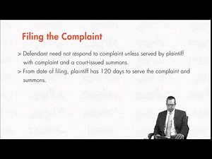 Module 5.1: Complaint & Service of Process