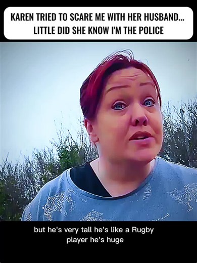 KAREN TRIED TO SCARE ME WITH HER HUSBAND... LITTLE DID SHE KNOW I'M THE POLICE #tiktok #fbi #cop #unitedstates #police