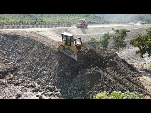 Absolute Incredible Bulldozer Operator Skills Pushing Dirt On new Road Construction