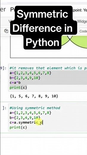 Unlock Python Sets Symmetric Difference Tutorial! #python #ai