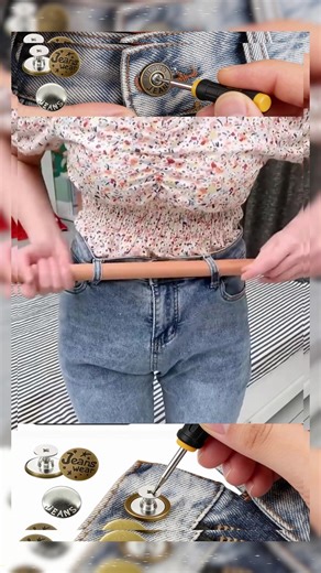 Easy Waist-Tightening Button for Oversized Pants