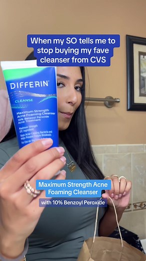 Differin Maximum Strength Acne Cleanser: 10% Benzoyl Peroxide