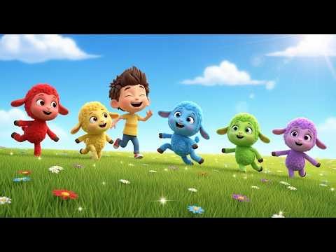 Vijf Kleine Lammetjes Spring Spring Spring | Vrolijk Kinderliedje & Tellen