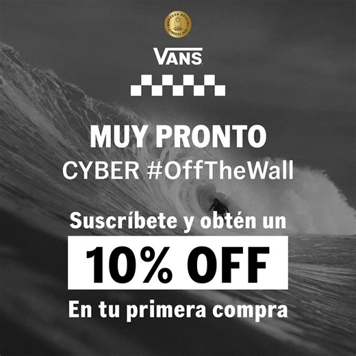 🎁 Únete a Vans.cl y recibe un cupón acumulable para usar en el Cyber del 6, 7 y 8 de octubre. | Vans