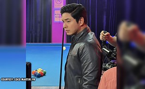 Coco Martin inokray sa pag-leather jacket kahit mainit