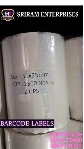 SRIRAM ENTERPRISES TIRUNELVELI. Thermal paper rolls Barcode labels & RIBBONS