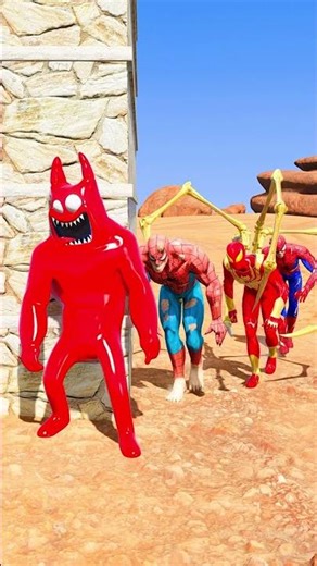 Zombie Spiderman 🧟 Vs Ban Ban 👹 Horror ghost | Marvel animation | #shorts