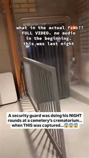 Scary_Encounter5 on Instagram: "A security guard was doing his night rounds at a cemetery’s crematorium when he decided to record a video to show his brother-in-law how unsettling the place can get at night. As he talked about his experiences—like hearing strange sounds from the furnaces and walking past rows of urns—you could hear the nervousness in his voice… and then something unexpected happened. One of the urns suddenly rattled and shifted on its own. A moment later, the lid slowly opened. 