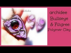 Polymer Clay Tutorial | Tecnica Filigrana con Murrina Bullseye | Bullseye Filigree Technique
