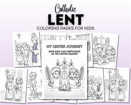 Catholic Lent Coloring Pages for Kids | Lenten Activities | Ash Wednesday, Holy Week & Easter - Etsy Canada