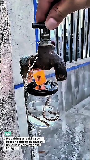 repair the water tap using fire