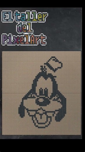 #Timelapse en #pixelart de un cuadro utilizando piezas de #lego de #Goofy (#tribilin) de #disney