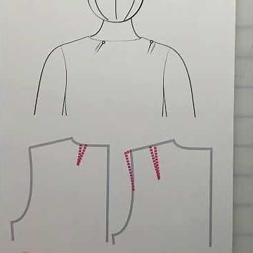 Back Neck Gaping – Option 2 – Creating or Deepening a Dart on your sewing pattern; neckline fitting