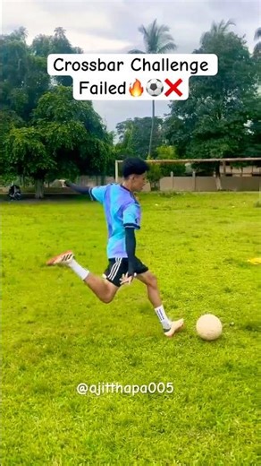 Football Crossbar challenge failed❌🔥⚽️#shorts #subscribe #crossbarchallenge #viral #indianfootball