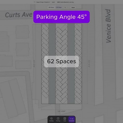 Parking Angle Studies: 30°, 45°, 60°, and 90°