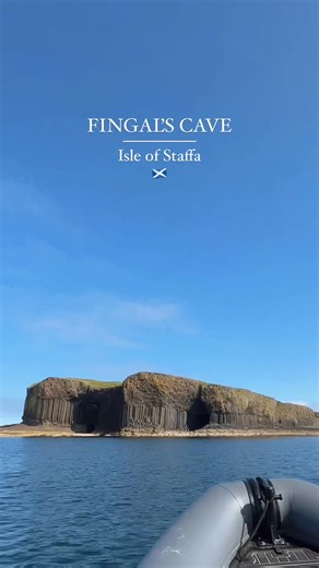 The cave is renowned for its distinctive hexagonal basalt columns, formed by volcanic activity millions of years ago 😲 | UK Hidden Gems