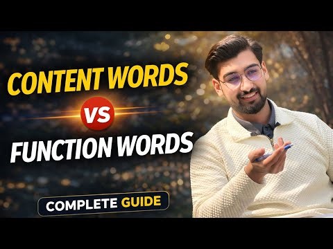 Function Words vs Content Words | The Secret of English Rhythm & Stress