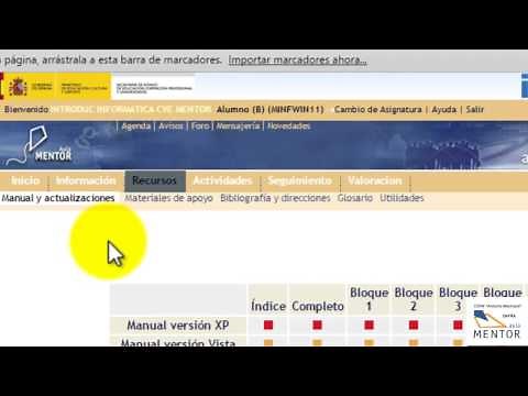 Vídeo recorrido plataforma virtual Aula Mentor