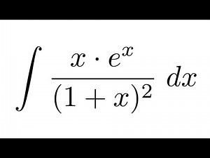 Integral of (x*e^x)/(1+x)^2 (by parts)