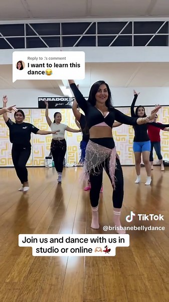 Replying to @. Bellydance with us in studio in Brisbane or online 🫶🏼💃🏻 #bellydancetiktok #bellydanceclass #bellydancetutorial #beginnerbellydance #learnbellydance