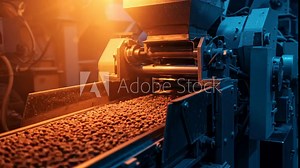 Industrial fertilizer granule production on an automated conveyor system