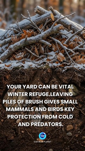 Brush piles aren’t just yard debris — they serve as valuable winter shelter for wildlife when natural cover has diminished. Loose branches, sticks, and leaf litter create insulating spaces that help small mammals, birds, and other garden visitors escape the worst of the cold and hide from predators. A simple habitat pile left tucked beneath shrubs or along fence lines can make a big difference in how well local wildlife survives the colder months. Leaving natural materials in place or building a
