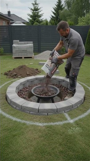 Sunken Fire Pit Lounge #DIY