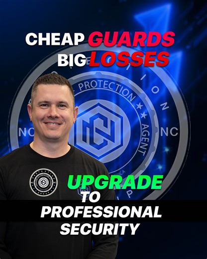 Cheap guards can lead to big losses. At NC Protection Group, our team of licensed private security experts brings hundreds of years of combined experience to protect your people, property, and reputation. 🌐 https://ncprotectiongroup.com/ 📞 919-886-NCPG (6274) We prioritize your privacy, confidentiality, and the unique needs of every case. #NCProtectionGroup #ProfessionalSecurity #privatesecurity #RiskManagement | NC Protection Group