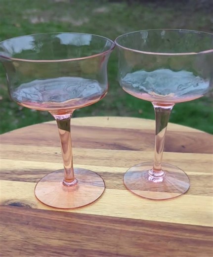 Depression Glass Champagne Coupe Wine Glass Barware Vintage Pink Stemware Vintage Glass Drinkware Vintage Stemware Cocktail Glass - Etsy