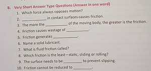 B. Very Short Answer Type Questions (Answer in one word)Which ... | Filo