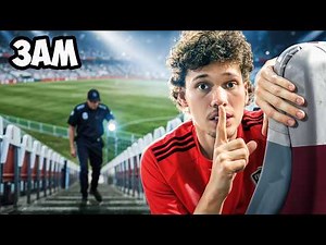 Staying Overnight in a Football Stadium! (24 Hour Challenge)