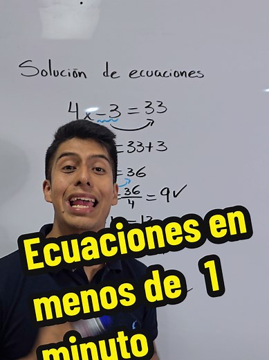 Ecuaciones de primer grado en menos de 1 minuto