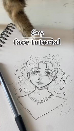 23 reactions | Easy face tutorial #drawingideas #face #sketch #drawingtutorial #learntodraw #drawingaesthetic #tutorial | SketchyCore | Facebook