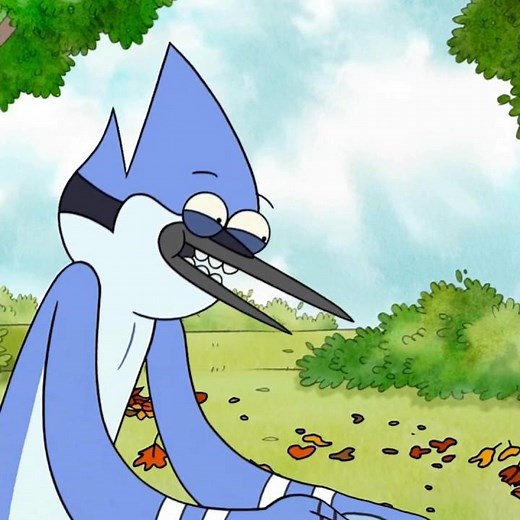 Mordecai and Rigby Raking the Leaves #regularshow