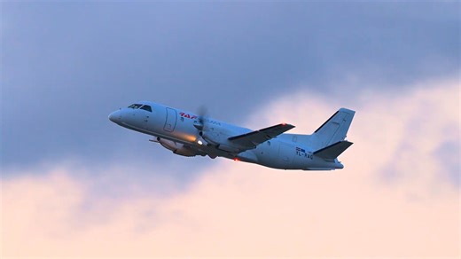 Rare Saab 340 makes a surprise airport visit