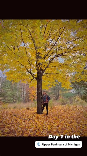 Our first day visiting the northeast corner of the Upper Peninsula of Michigan. Saw some lighthouses, waterfalls, and colorful autumn trees.🍁🍂🙌🏻 Chilly temps at 45f/6c but still nice to see this area with very few tourists.😉 #upperpeninsulamichigan #tahquamenonfallsstatepark #whitefishpoint #troutlake #northernmichigan #yooper #yooperlife #lakesuperior #girlstrip2025🥂💗🌎✈️ | Jan Adventures