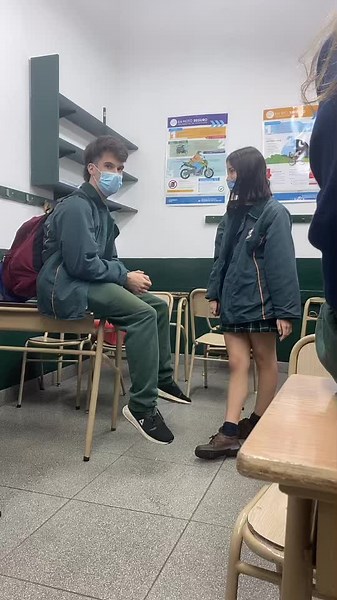 Playful School Interaction Between Teenagers