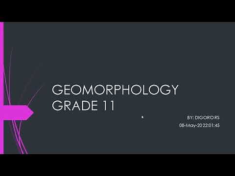 Grade 11 Geomorphology