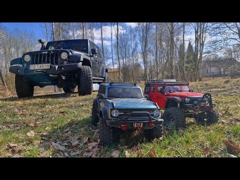 Off road w skali 1:10 - model rc Ford Bronco i Jeep Wrangler Rubicon / df-4s varrant crawler 4x4
