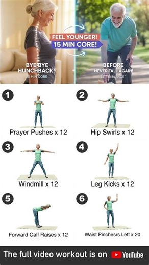 15 Min Core Exercises for Seniors: Better Posture & Balance