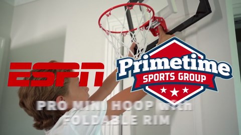 ESPN Over-The-Door Mini Basketball Hoop with 2 Mini Basketballs and Pump, Indoor & Outdoor Games