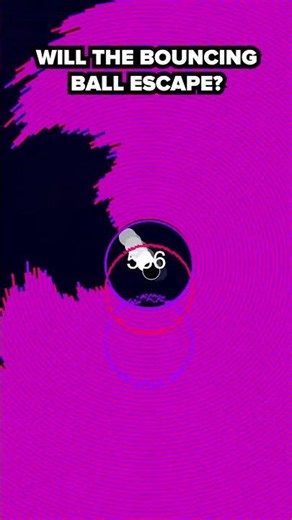 Can it escape? 🤔 #satisfyingvideo #physics #bouncingball