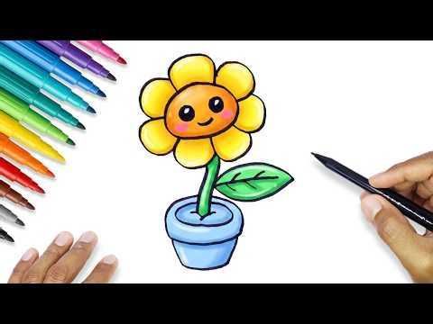 HOW TO DRAW A BIG FLOWER | FLOWER DRAWING