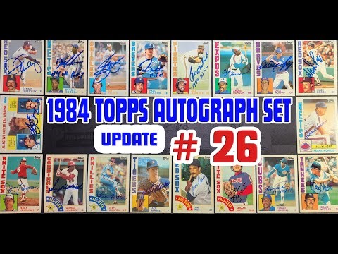 1984 Topps Autograph Set Update #26 - 5 Beautifully Autographed CLASSIC Cards Enter The Binder Love