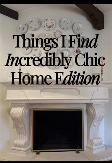 Just a few things I find incredibly chic as an interior designer. What do you find chic? Share it in the comments. #homedecorideas #homedecoration #chic #thingsifindchic #interiordesign